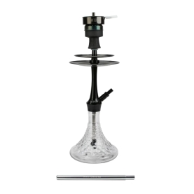 AMY DELUXE HOOKAH ALU BUBBLE 128.02 - TRANSPARENT BLACK