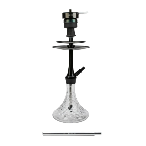 AMY DELUXE HOOKAH ALU BUBBLE 128.02 - TRANSPARENT BLACK