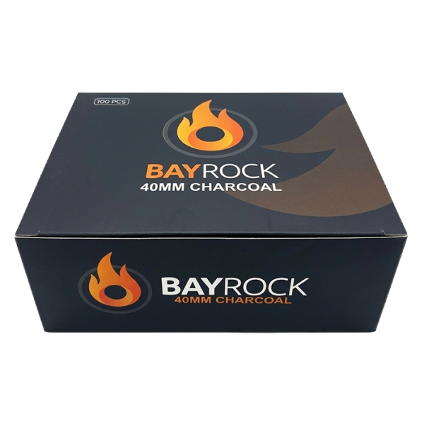 BAY ROCK CHARCOAL 100PC 40MM
