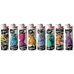 BIC LIGHTER 50PC - ANIMALS LCWT1PA-B-AST