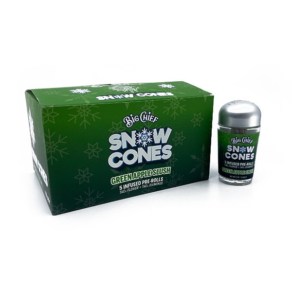 BIG CHIEF SNOW CONES PREROLLS THCA 0.5G 5PC 6CT