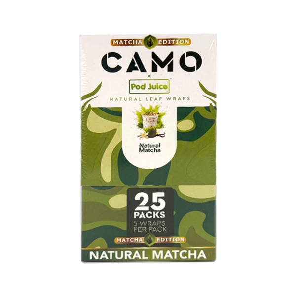 CAMO x POD JUICE NATURAL LEAF WRAPS 5PC 25CT