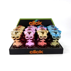 CLICK TORCH LIGHTER 12PC 19070B - RAINBOW BIKINI