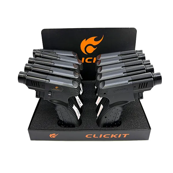 CLICKIT GUN SINGLE TORCH LIGHTER 10CT GT-015