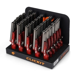 CLICKIT DOUBLE BARREL FLAME SHOTGUN LIGHTER 30PC GH-2441
