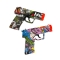 CLICKIT PATTERNED LARGE PISTOL GUN TORCH 10PC GH-7599A