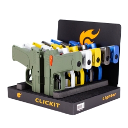 CLICKIT LARGE PISTOL GUN TORCH 10PC GH-9073