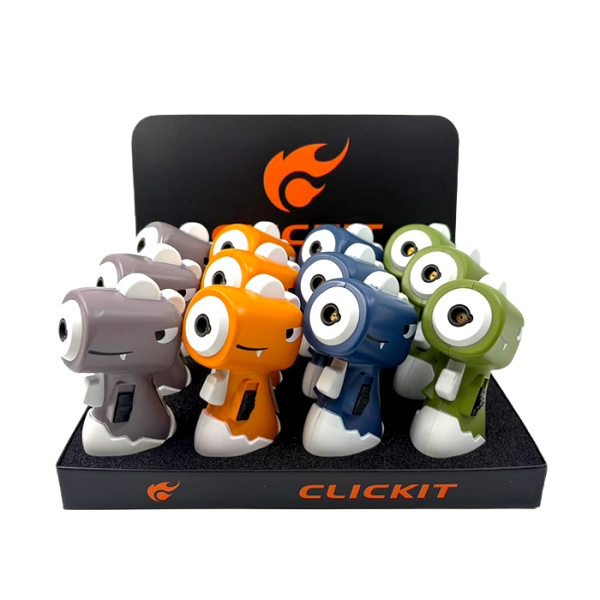 CLICKIT MINI CARTOON DINOSAUR TORCH 12PC GT-036
