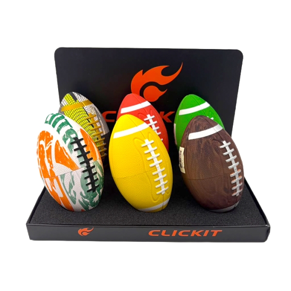 CLICKIT FOOTBALL GRINDER MIXED COLOR 6PC MG-001