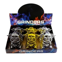 CRUSHERS GRINDERS ELEPHANT CHROME 55MM DISPLAY 6CT GR1502
