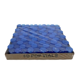 PLASTIC JAR POP TOP VIALS 6D 100PC - ASSORTED COLOR