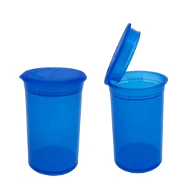 PLASTIC JAR POP TOP VIALS 6D 100PC - ASSORTED COLOR