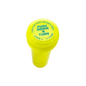 PLASTIC JAR REVERSIBLE VIALS 16DR 100PC - ASSORTED COLOR