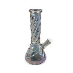 WATER PIPE 8" SWIRL DESIGN ELECTROPLATED WPM0218 6CT