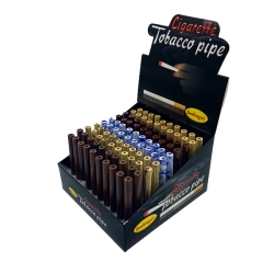 CIGARETTE TOBACCO WOODEN PIPE MTP300 100CT - ASSORTED COLOR