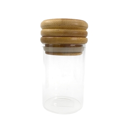 GRINDER GR185 55MM WOOD W/ GLASS CONTAINER 6CT