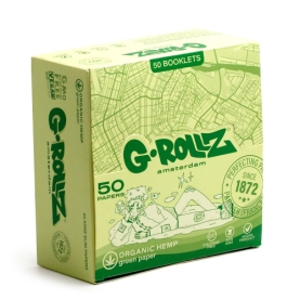 GROLLZ PAPERS GR04A-DIS ORGANIC GREEN HEMP 50PC 50CT - KS SLIM