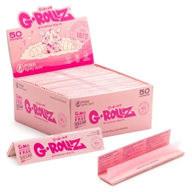 GROLLZ PAPERS GR06A-UD LIGHTLY DYED PINK 50PC 50CT - KS SLIM