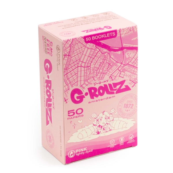 GROLLZ PAPERS GR306A-UD LIGHTLY DYED PINK 50PC 50CT - 1 1/4
