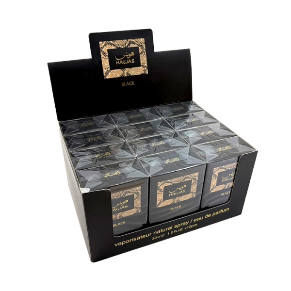HAWAS DISPLAY BLACK 30ML 12PC
