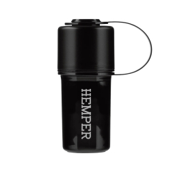 HEMPER KEEPER 3IN1 GRINDER + STORAGE CONTAINER 12CT - BLACK
