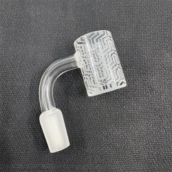 QUARTZ BANGER SANDBLASTED PATTERN 25MM 90DEG 14MM MALE 30PC BNJ-1011