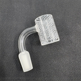 QUARTZ BANGER SANDBLASTED PATTERN 25MM 90DEG 14MM MALE 30PC BNJ-1011