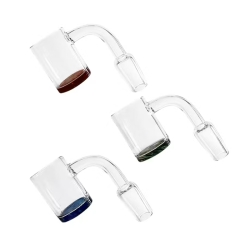 QUARTZ BANGER COLOR BOTTOM BUCKET 25MM 90DEG 14MM MALE 30PC BNJ-1013