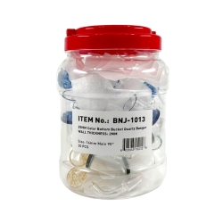 QUARTZ BANGER COLOR BOTTOM BUCKET 25MM 90DEG 14MM MALE 30PC BNJ-1013