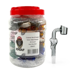 IDGAF MALE BANGER 14MM 45PC BN600 - SKULL