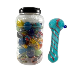 GLASS HAND PIPE 4INCH HP107LK/HPLK003 30PC - ASSORTED