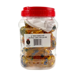 IDGAF GLASS HAND PIPE 4" HP116HK 20PC - ASSORTED