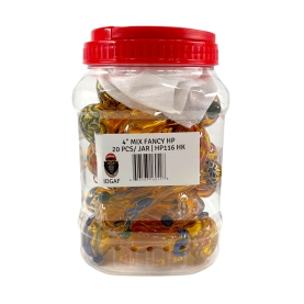 IDGAF GLASS HAND PIPE 4 INCH HP116HK 20PC - ASSORTED