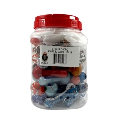 IDGAF GLASS HAND PIPE 3 INCH HP118 45PC - ASSORTED