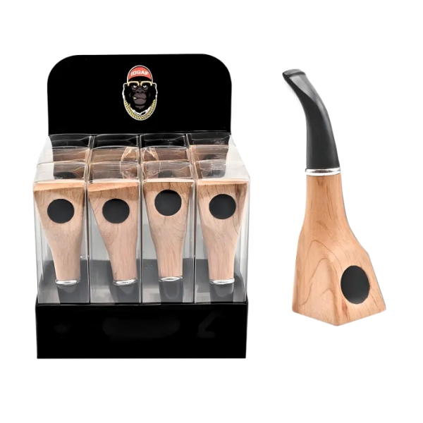 IDGAF WOODEN TOBACCO PIPE 12CT - TP112