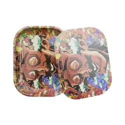 IDGAF ROLLING METAL TRAY W/LID DISPLAY 8CT - MEDIUM B MTL400