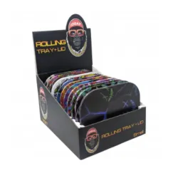 IDGAF ROLLING METAL TRAY W/LID DISPLAY 12CT - SMALL B STL400