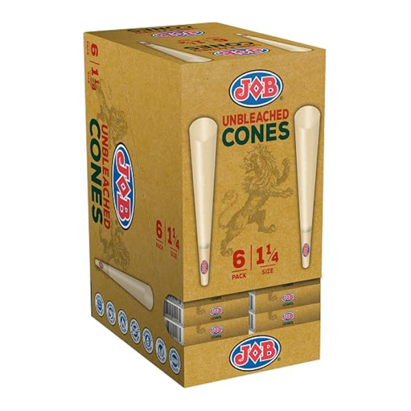 JOB UNBLEACHED CONES 24CT 6PC 1 1/4 CNJUB84