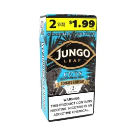 JUNGO LEAF CUTS 2PK PRICED 1.99$ 20CT - COOKIES & CREAM