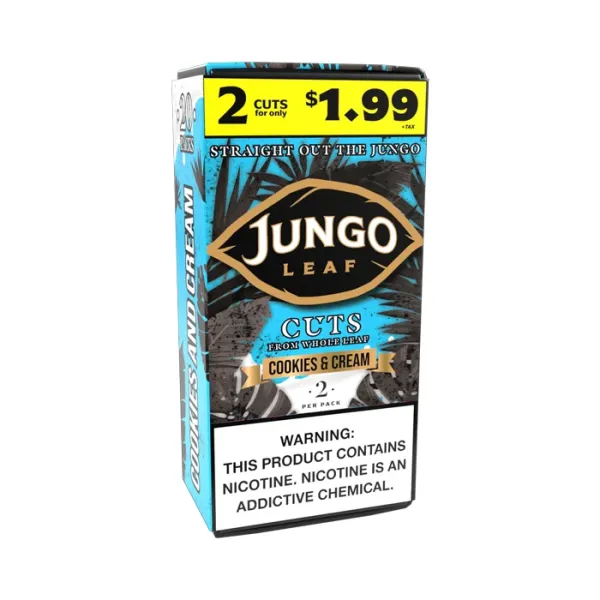 JUNGO LEAF CUTS 2PK PRICED 1.99$ 20CT - COOKIES & CREAM