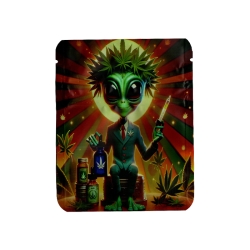 MYLAR BAGS 3.5G 50CT - 22 SMART ALIEN