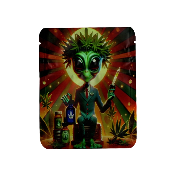 MYLAR BAGS 3.5G 50CT - 22 SMART ALIEN