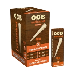 OCB VIRGIN UNBLEACHED MINI CONES 24CT 10PC CNOUB70