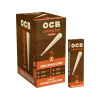 OCB VIRGIN UNBLEACHED CONES 24CT 6PC 1 1/4