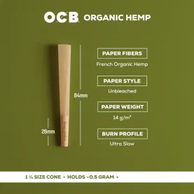 OCB ORGANIC HEMP 1 1/4 TOWER