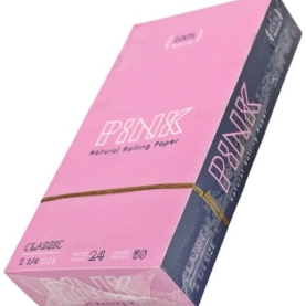 PINK ROLLING PAPER CLASSIC - 1/4 24CT
