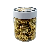 PREMIUM METAL PIPE SCREEN GOLD 14MM 200CT - SCN100