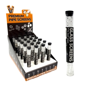 PREMIUM PIPE SCREEN SNOW GLASS 10MM 24CT - SC500