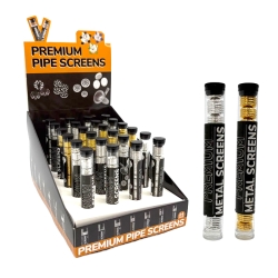PREMIUM PIPE SCREEN GOLD SILVER GLASS 10MM 24CT - SC508