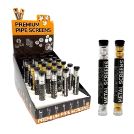 PREMIUM PIPE SCREEN GOLD SILVER GLASS 10MM 24CT - SC508